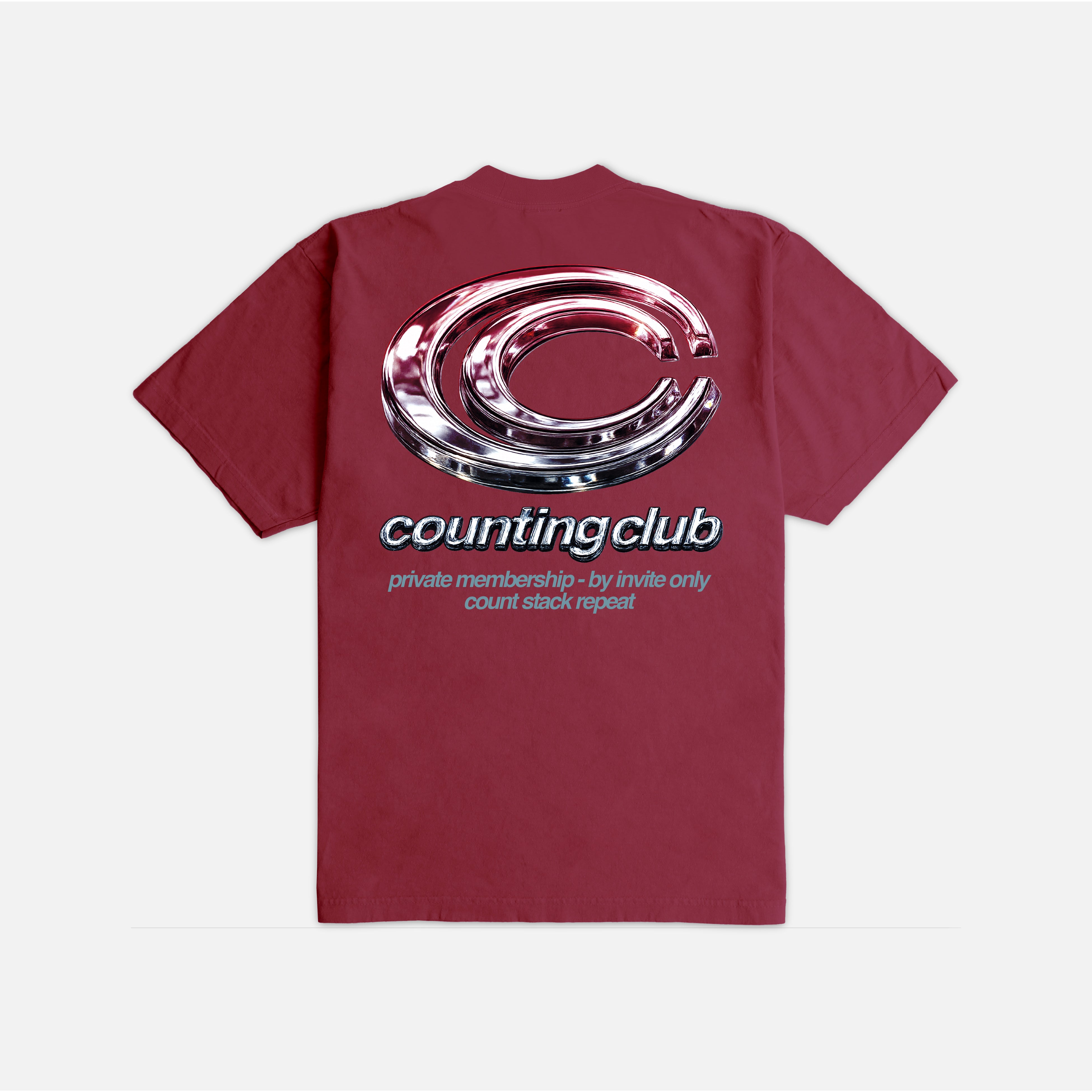 Private Membership Ultra Heavyweight T-shirt- Burgundy