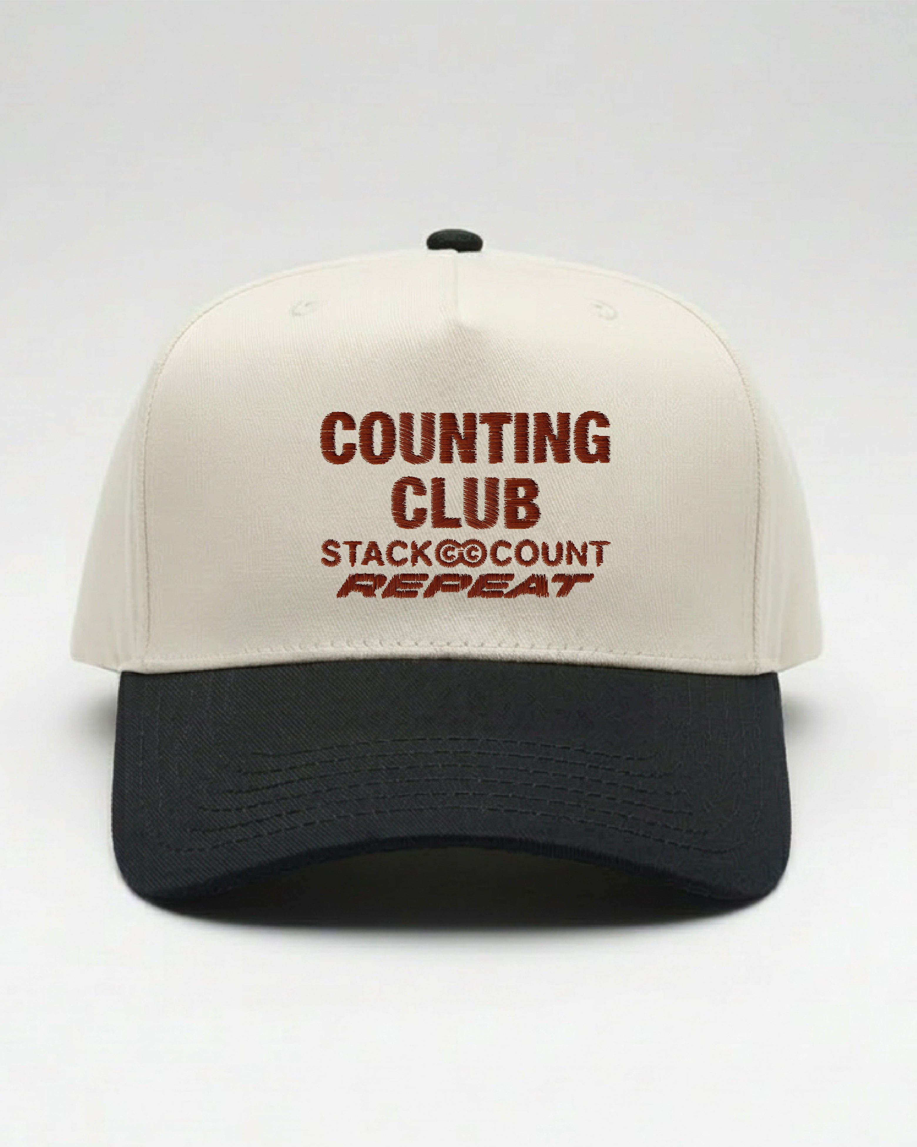 Counting Club Embroidered Snapback- Natural