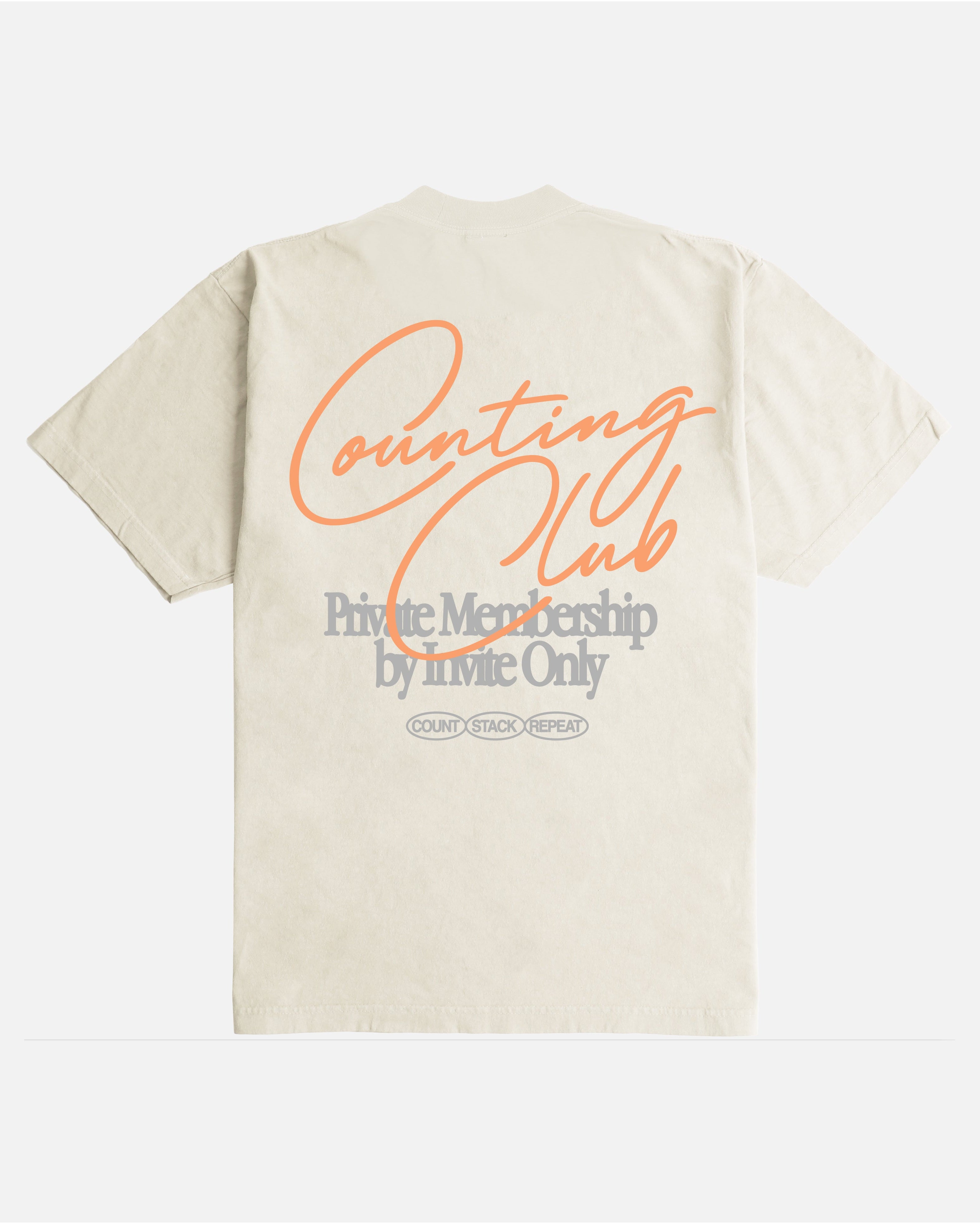 Counting Club Ultra Heavyweight T-shirt - Cream (Copy)