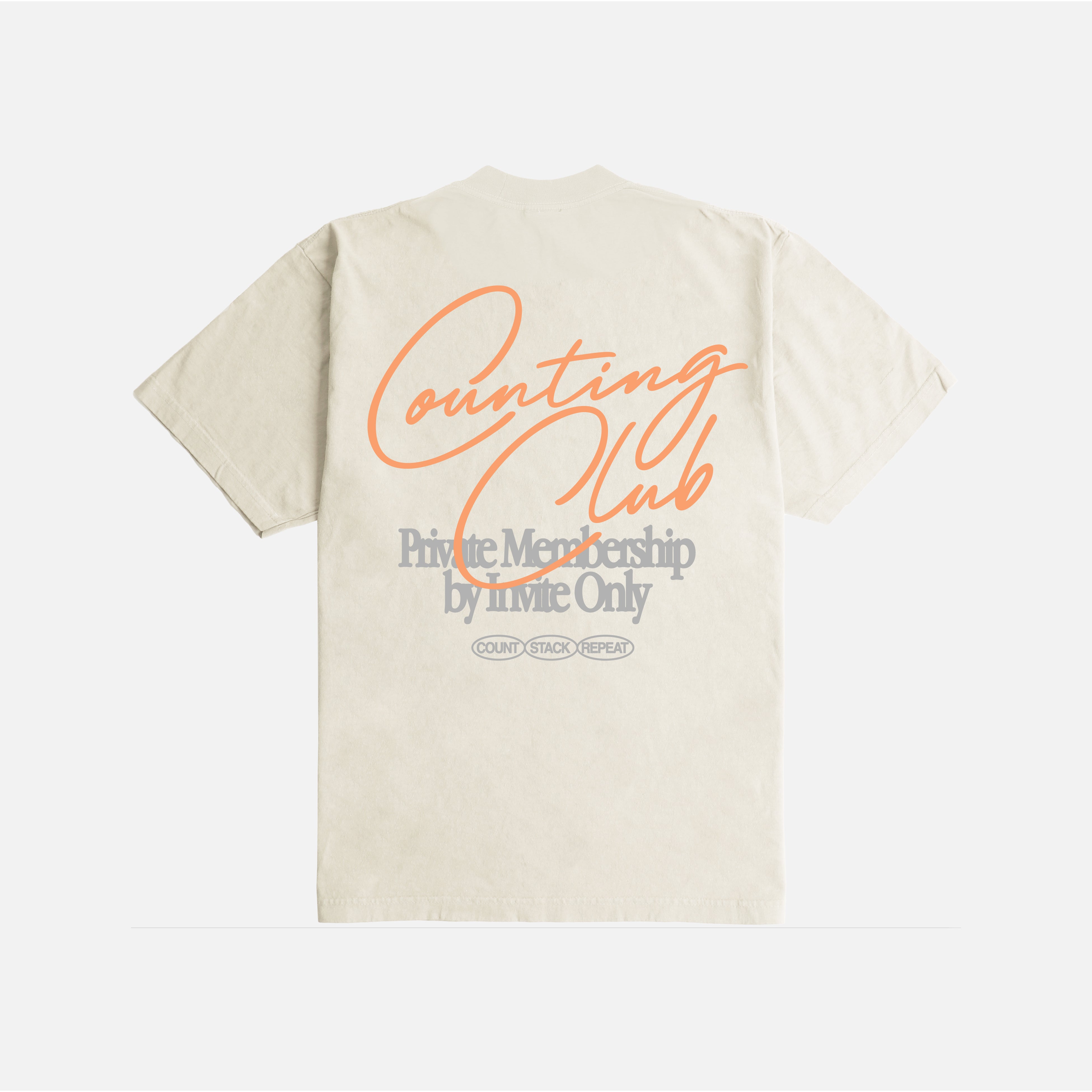Counting Club Ultra Heavyweight T-shirt - Cream (Copy)