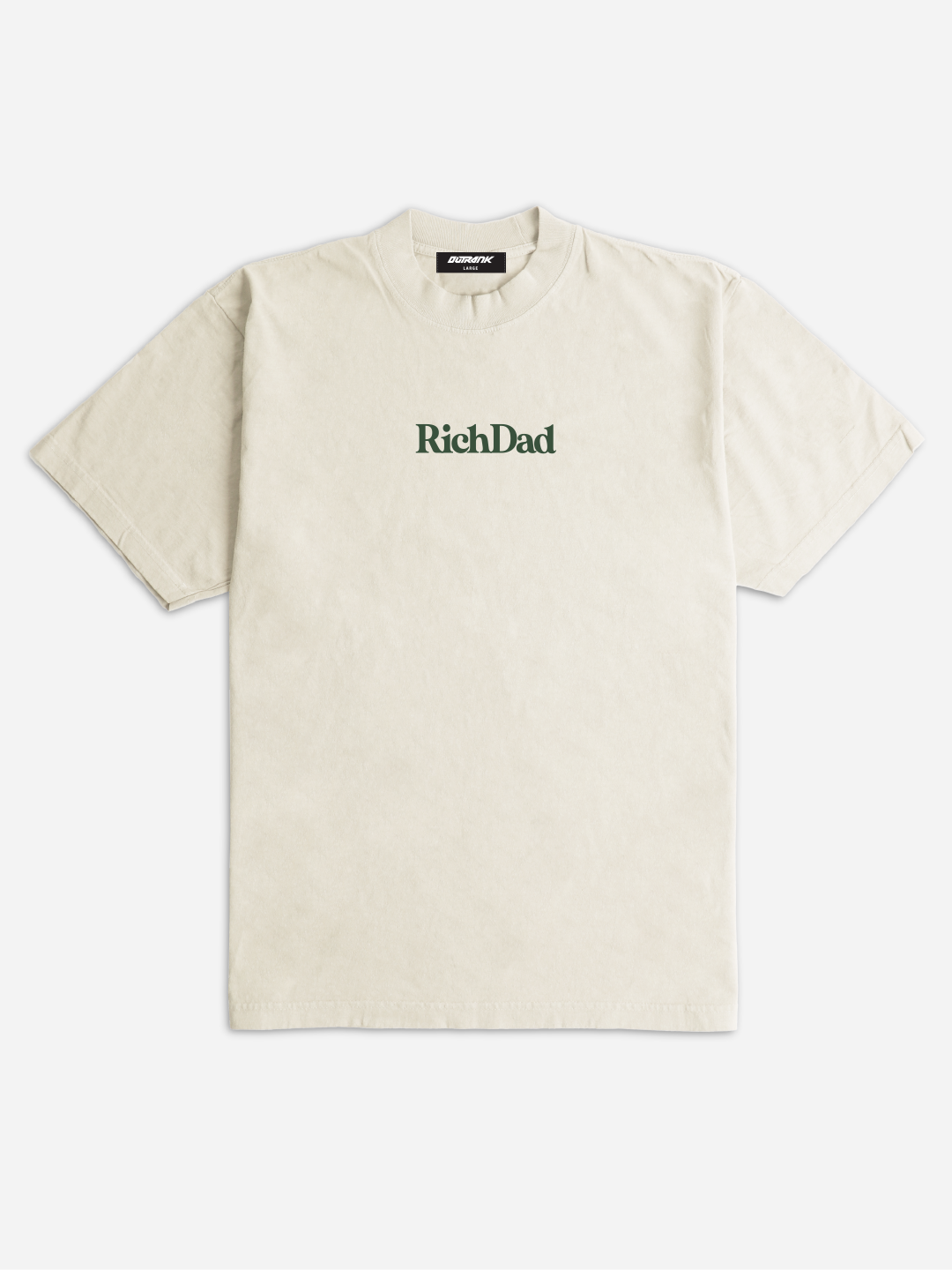 Rich Dad Ultra Heavyweight T-Shirt - Cream/ Green