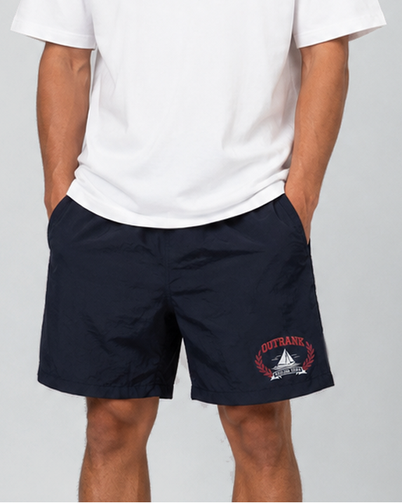 Sailing Team Embroidered 6" Nylon Shorts