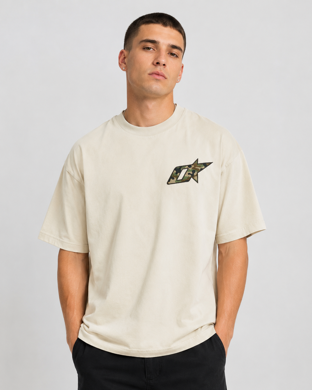 Camo O Star Embroidered Ultra Heavyweight T-shirt