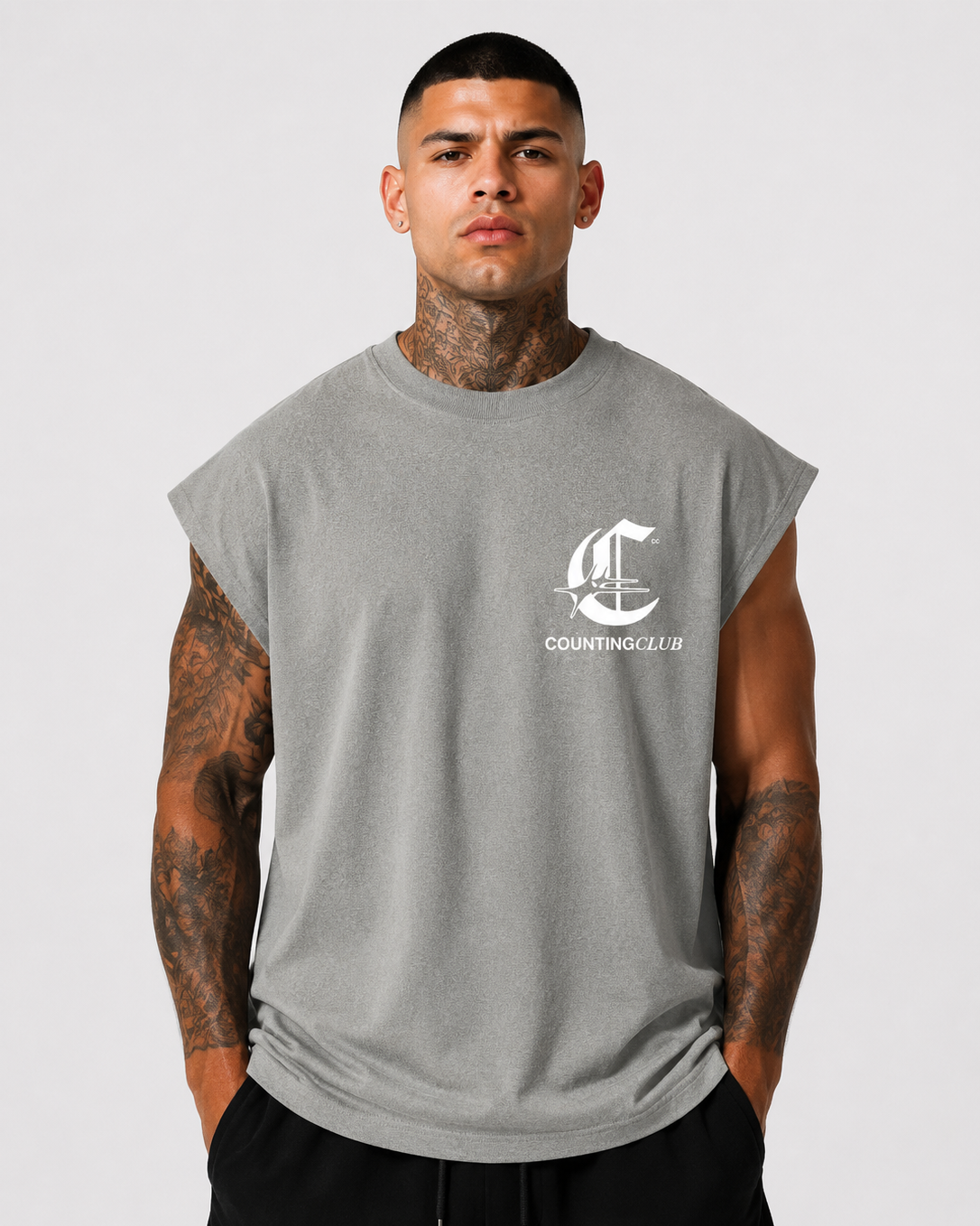 Invite Only Ultra Heavyweight Sleeveless - CEMENT