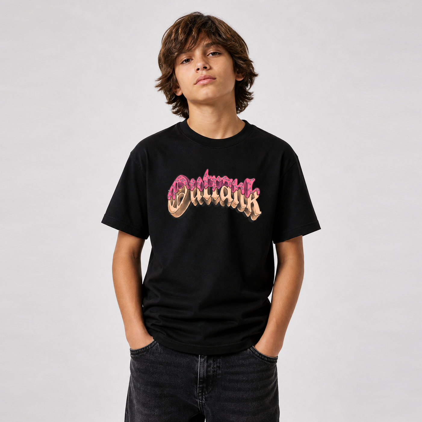 Outrank Glazed Youth T-shirt - Black