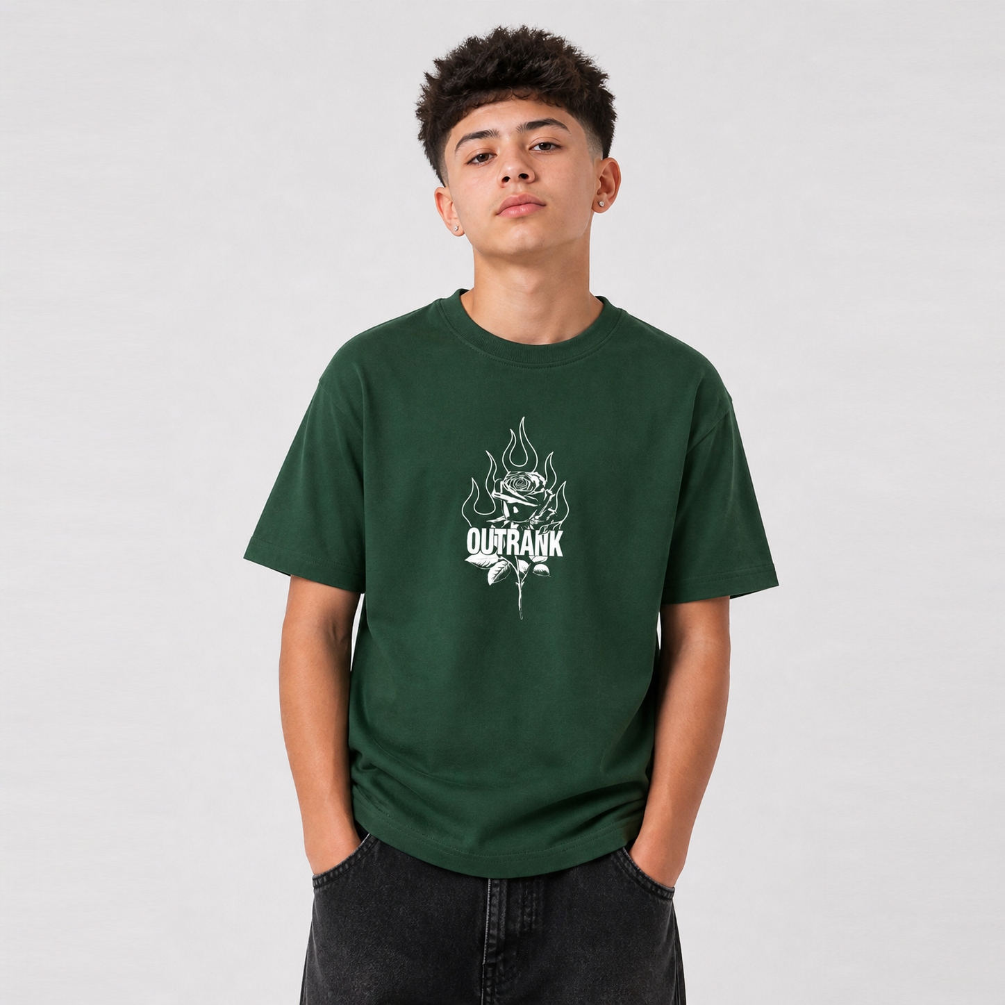 Earning My Flowers Youth T-shirt - Forest Green