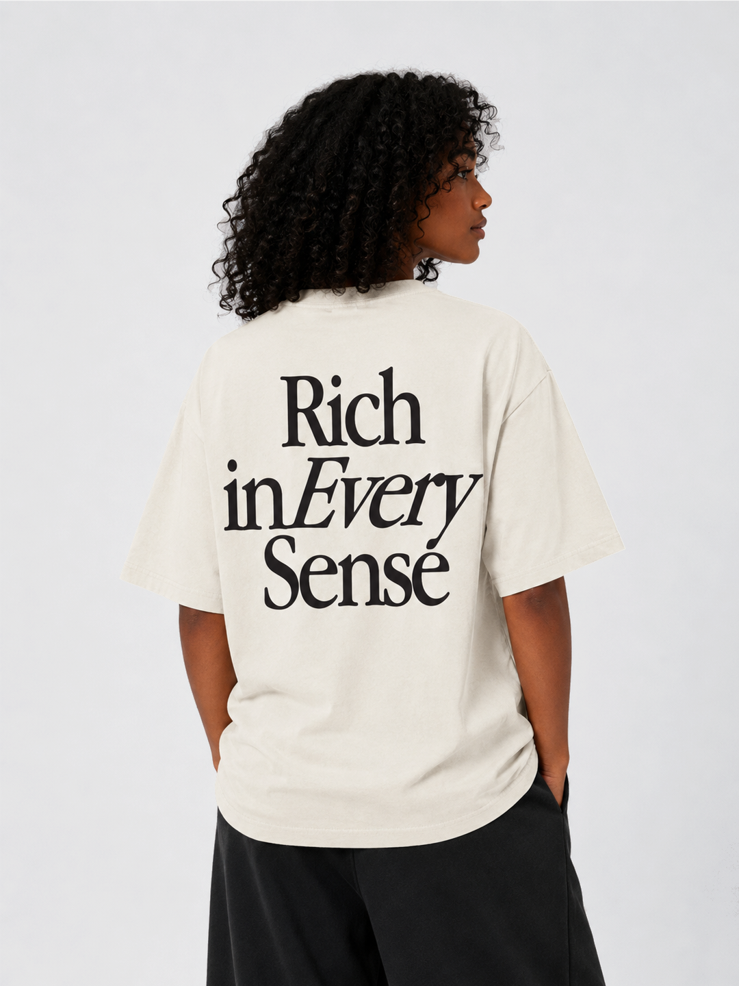 Rich Mom Ultra Heavyweight T-Shirt - Cream