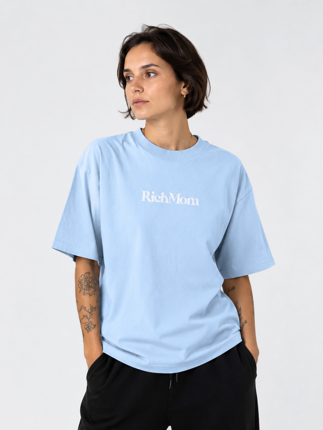 Rich Mom Ultra Heavyweight T-Shirt - Sky Blue