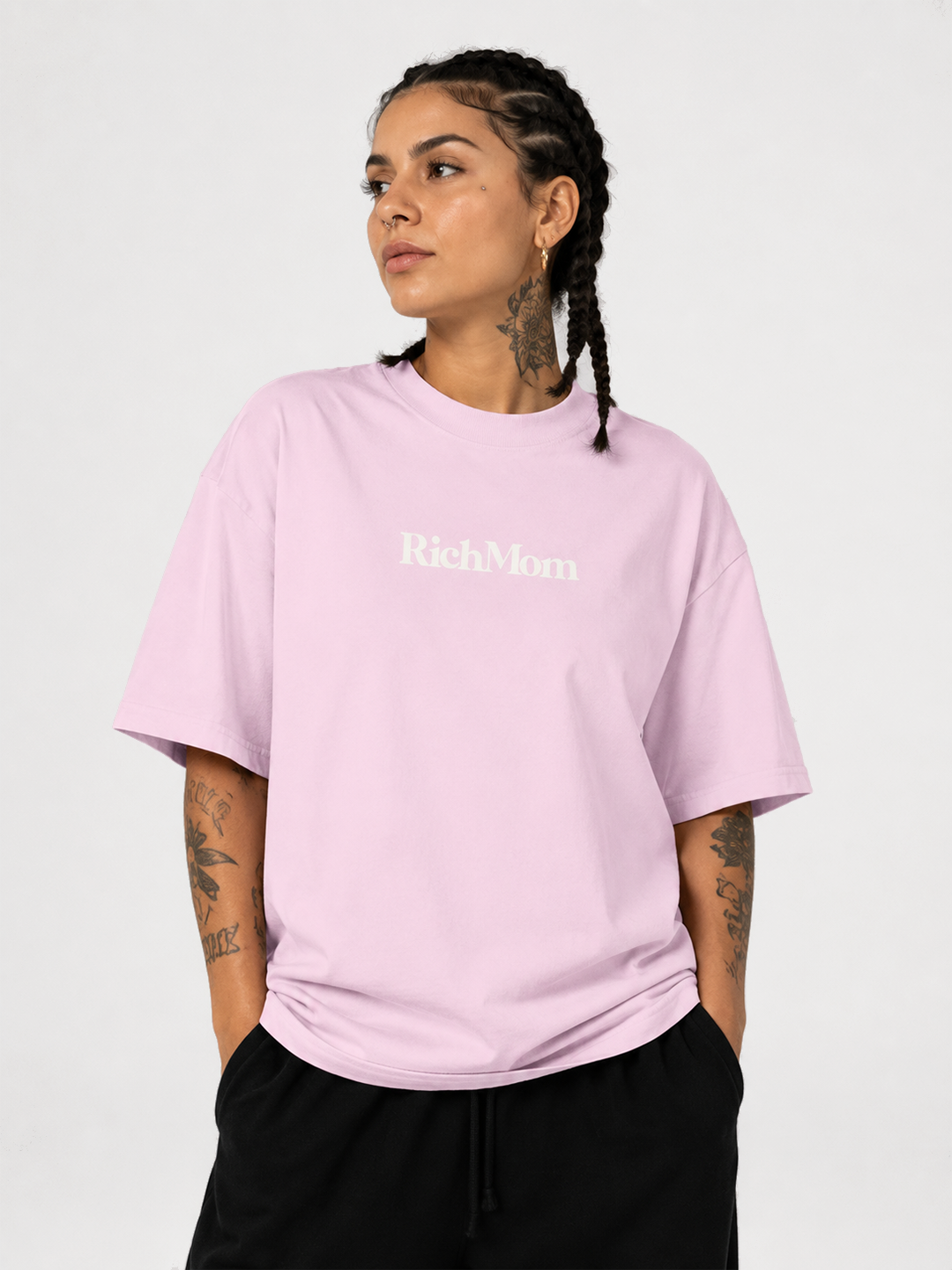 Rich Mom Ultra Heavyweight T-Shirt - Powder Pink
