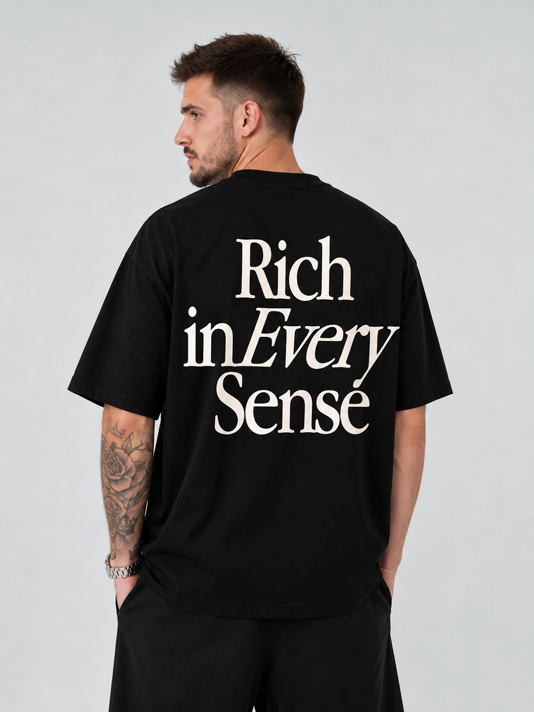 Rich Gang Ultra Heavyweight T-Shirt - Black