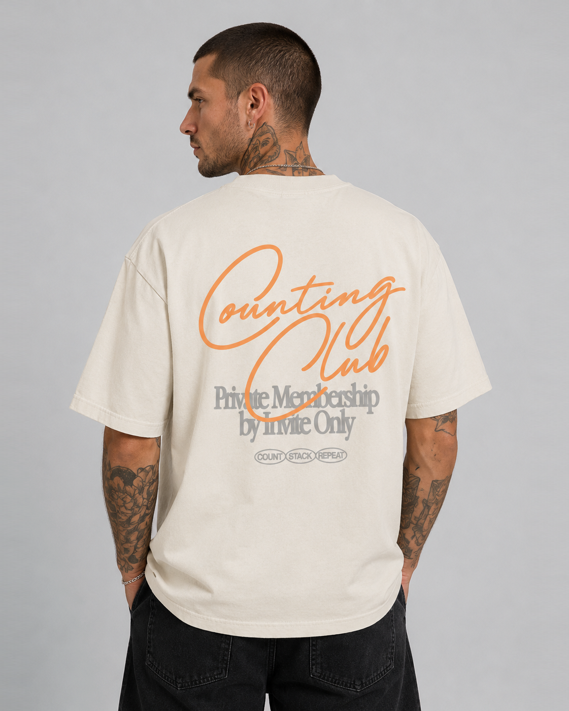 Counting Club Ultra Heavyweight T-shirt - Cream (Copy)
