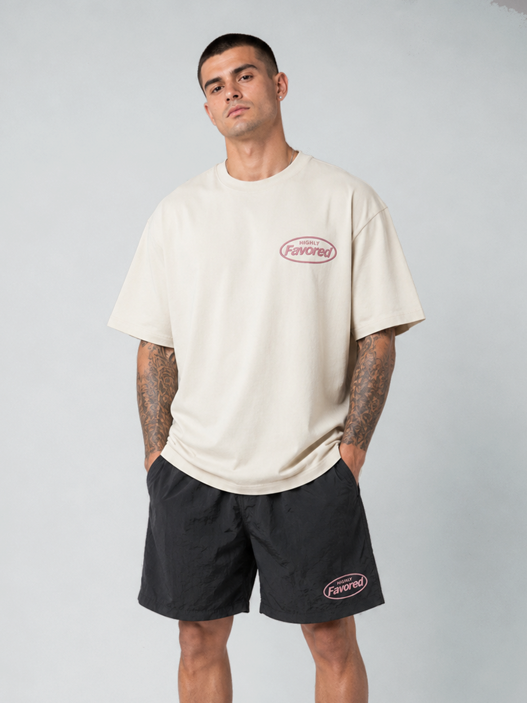 Highly Favored Embroidered Ultra Heavyweight T-shirt
