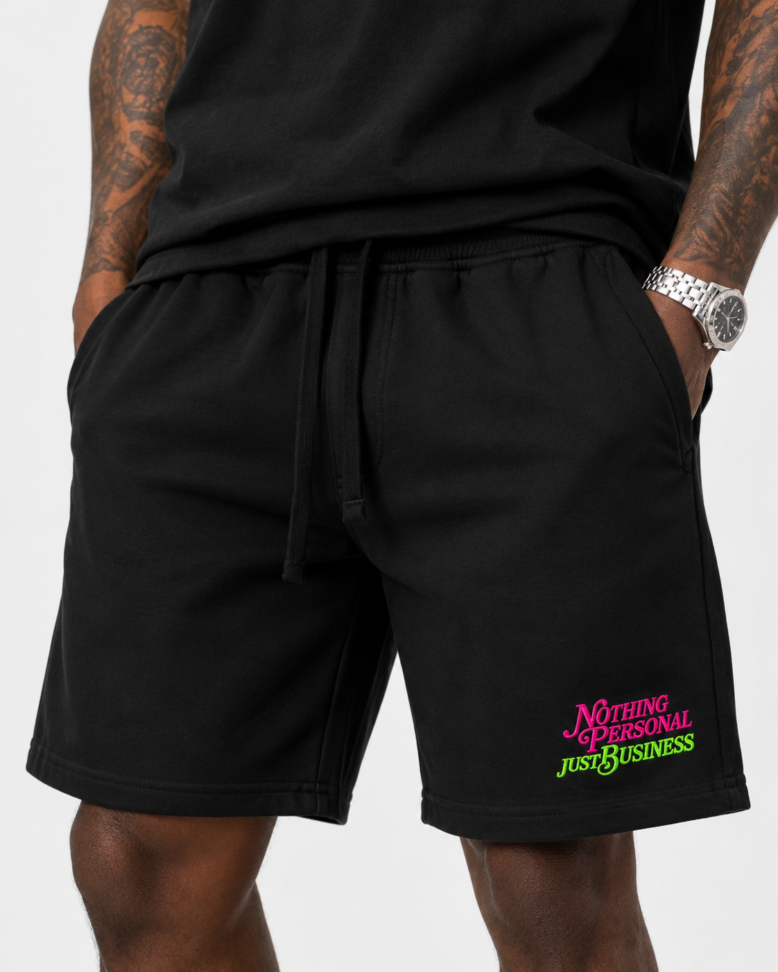 Nothing Personal Embroidered Short