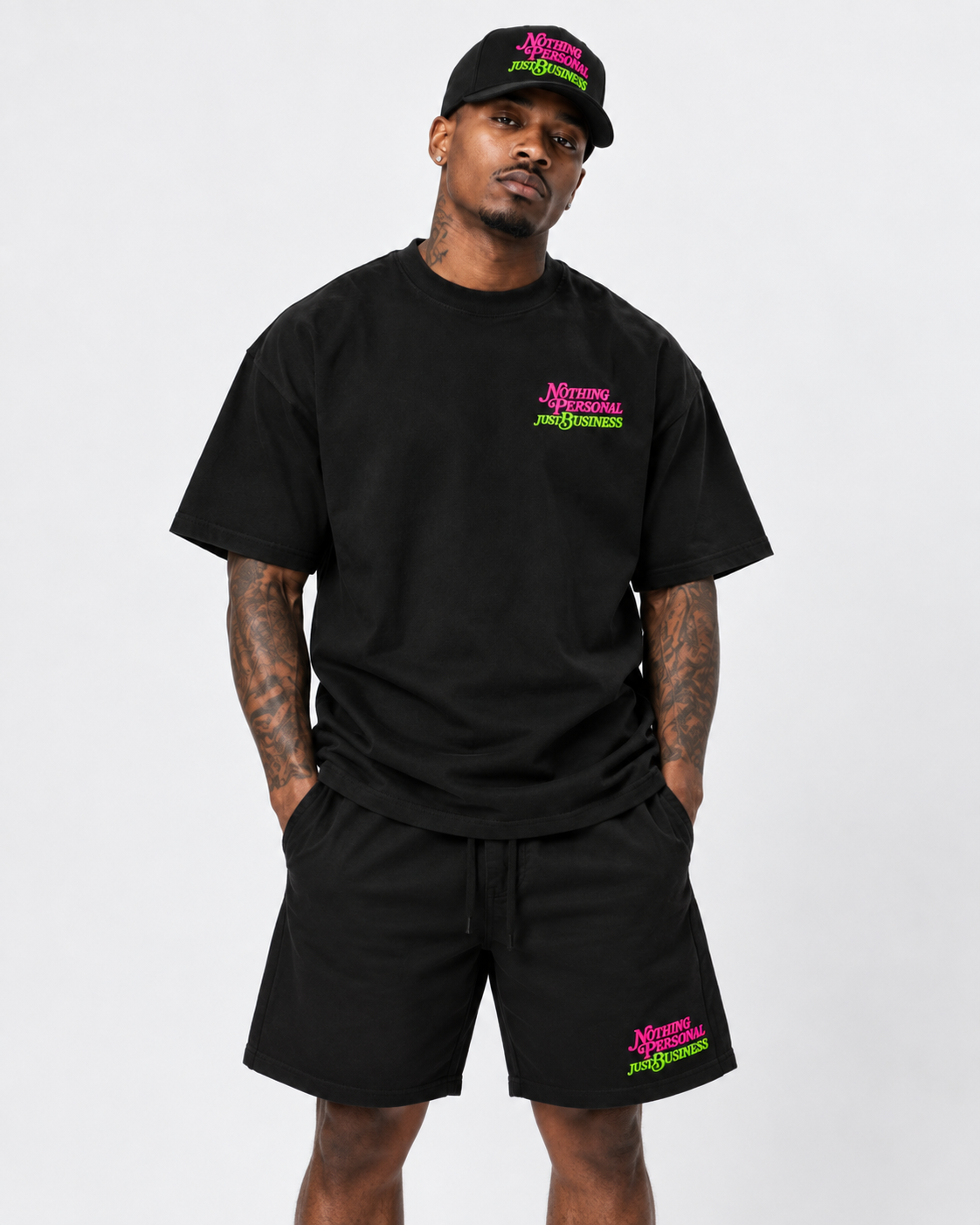 Nothing Personal Embroidered Short