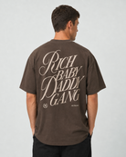 Rich Baby Daddy Gang Premium Crest T-shirt- Mocha