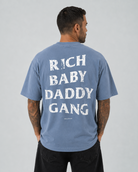 Rich Baby Daddy Gang Premium Oversized T-shirt 3.0- Washed Denim