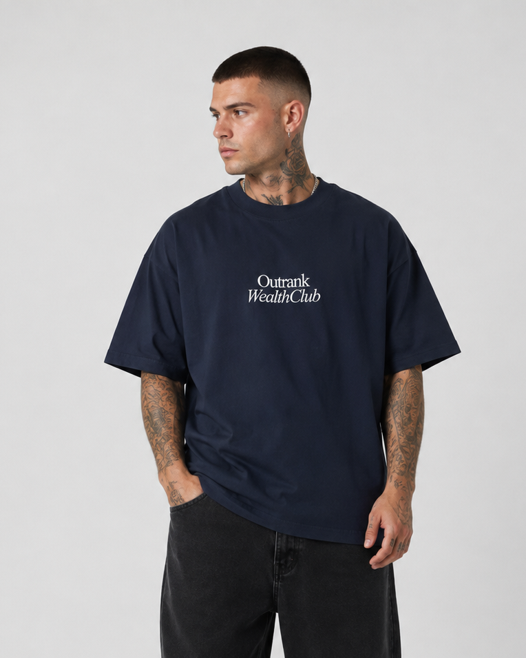 Networth Ultra Heavyweight T-shirt- Navy