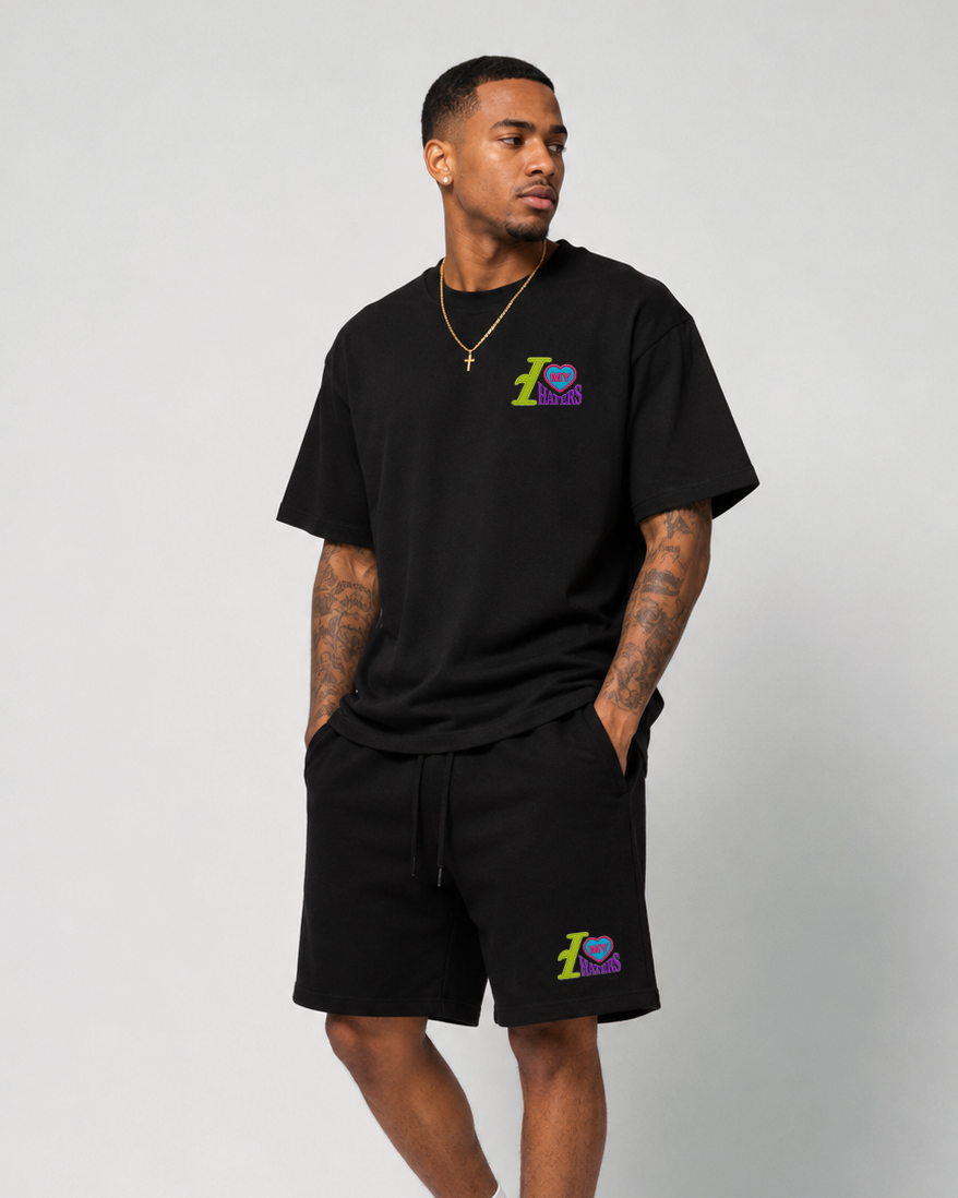I Love My Haters Embroidered Short