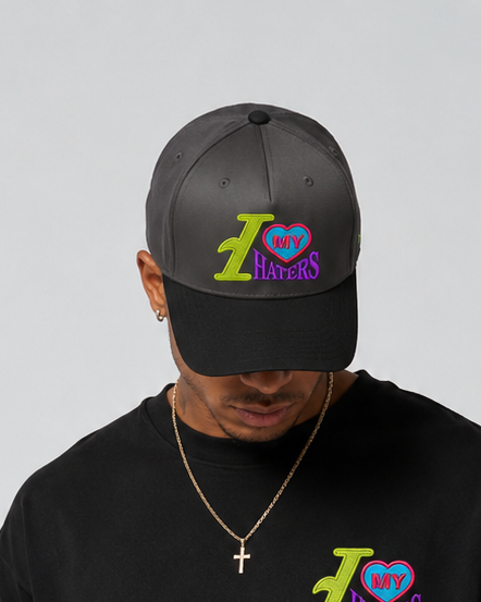 I Love My Haters Puff Embroidered Snapback