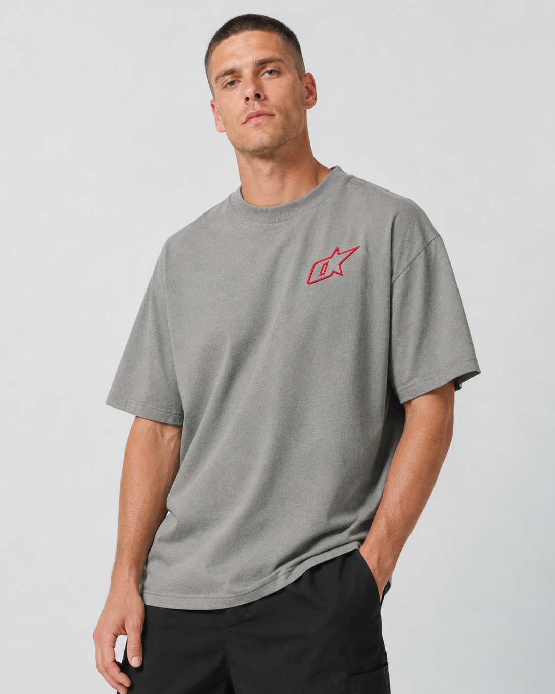 Insignia Embroidered Ultra Heavyweight T-shirt - Infrared