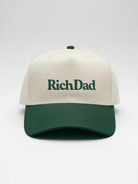Rich Dad Embroidered Snapback - Natural/ F. Green