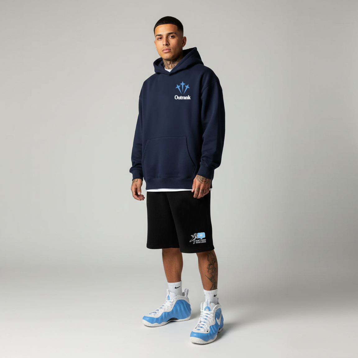 Don’t Need Your Likes Embroidered Short