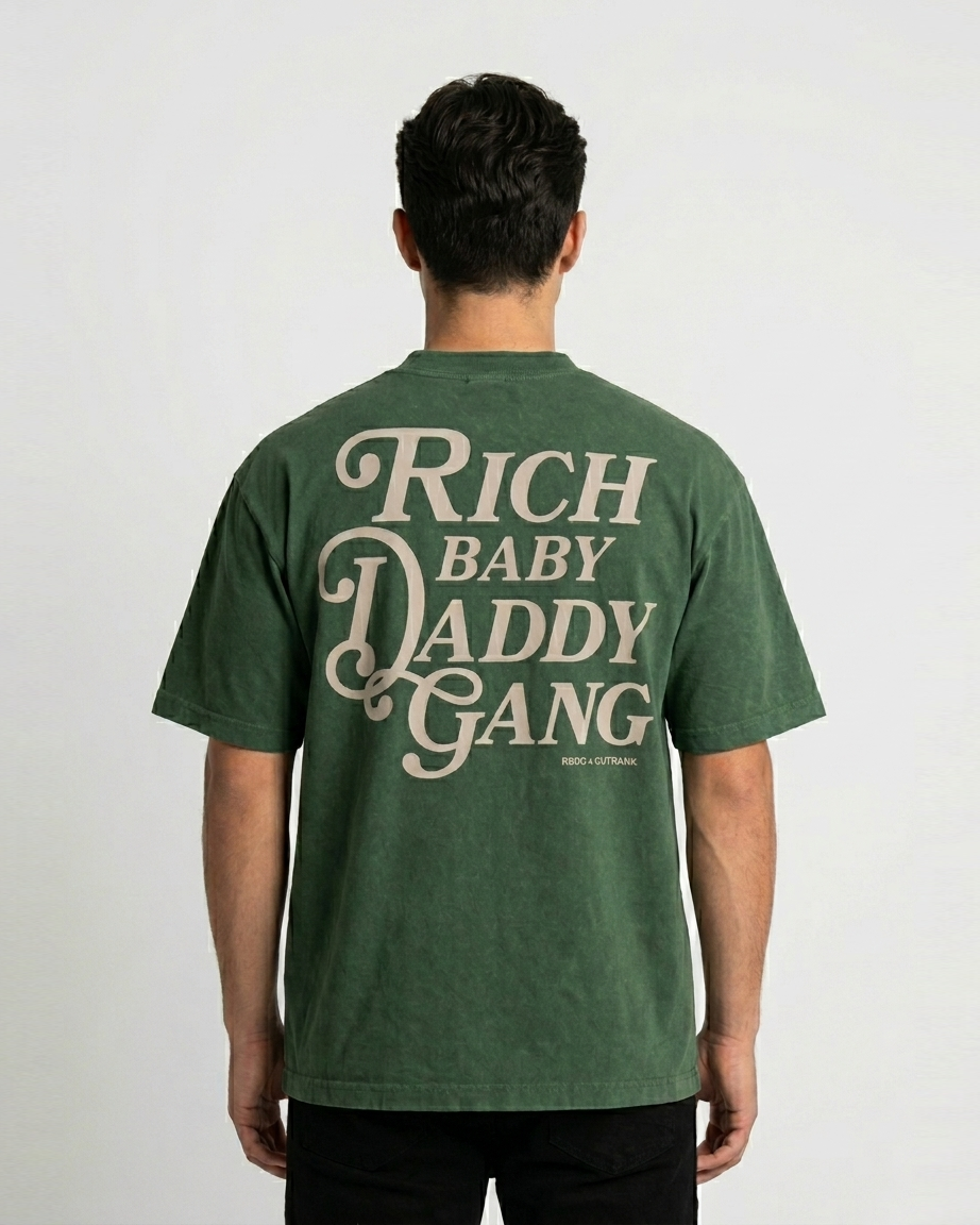 RBDG  Premium Oversized T-shirt- Moss Green
