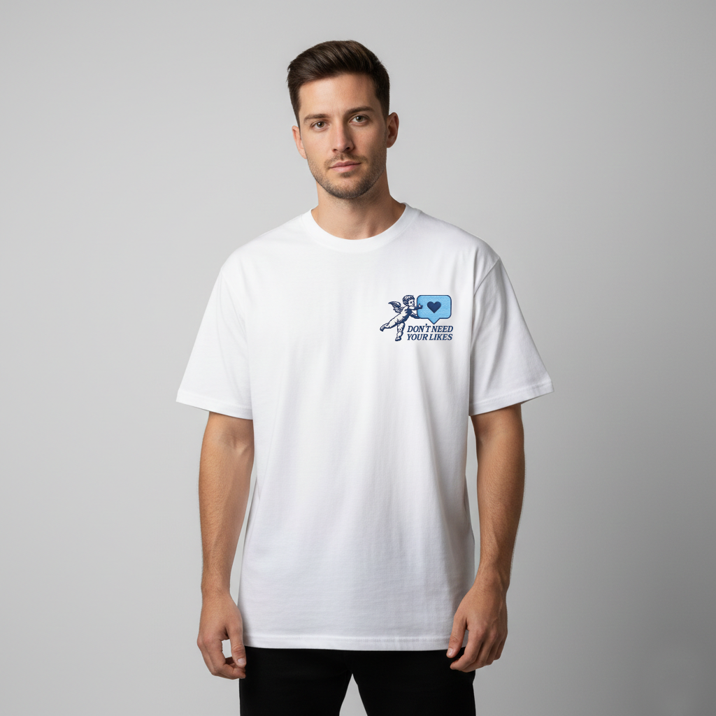 Don’t Need Your Likes Embroidered Ultra Heavyweight T-shirt