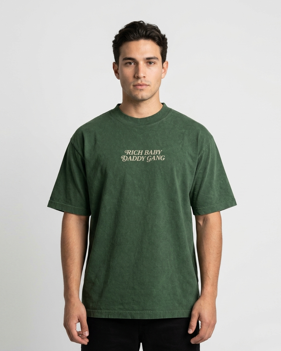 RBDG  Premium Oversized T-shirt- Moss Green
