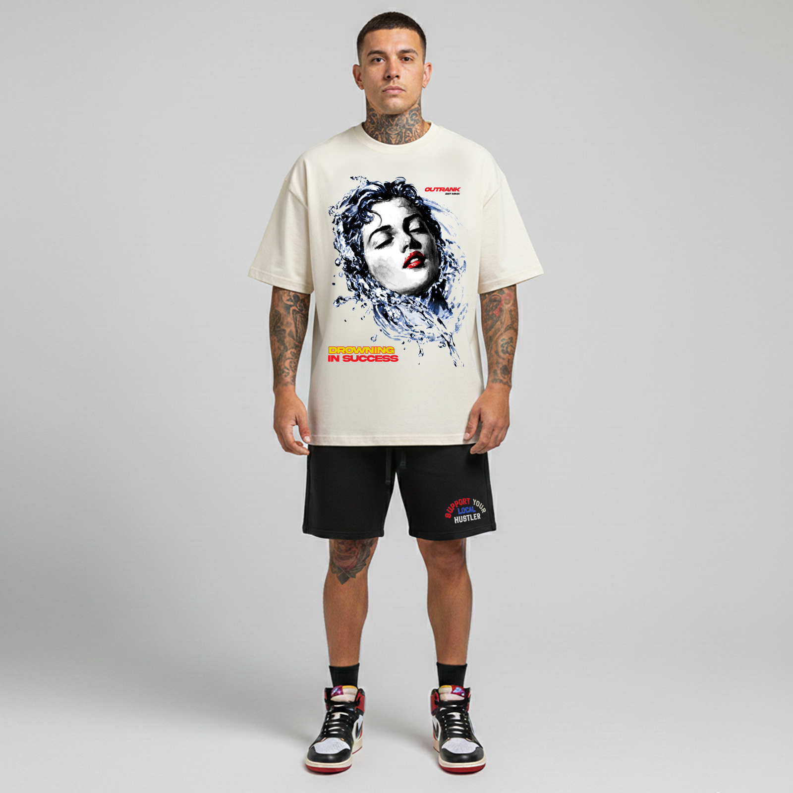 Support Your Local Hustler Embroidered Short