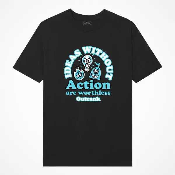 Ideas Black T-Shirt - Outrank