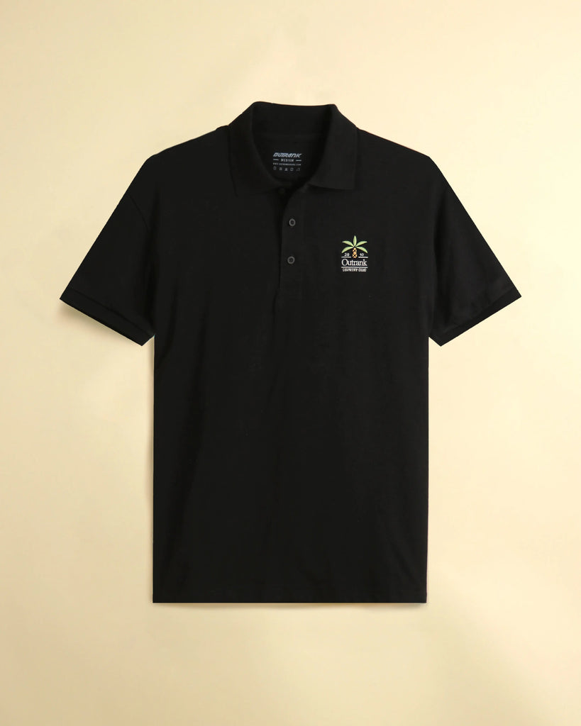 Keep On Swinging Polo Shirt- Black Outrank Brand