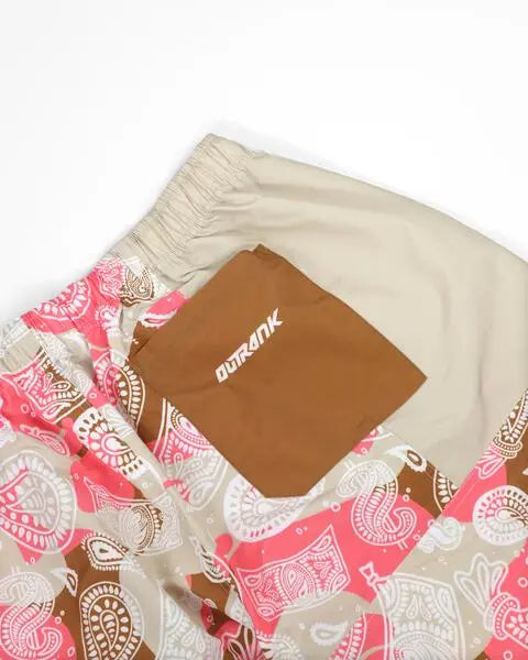 Money Bag Paisley COLOR BLOCKED Nylon Short - Outrank