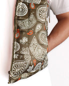 Money Paisley Nylon Quilted Vest