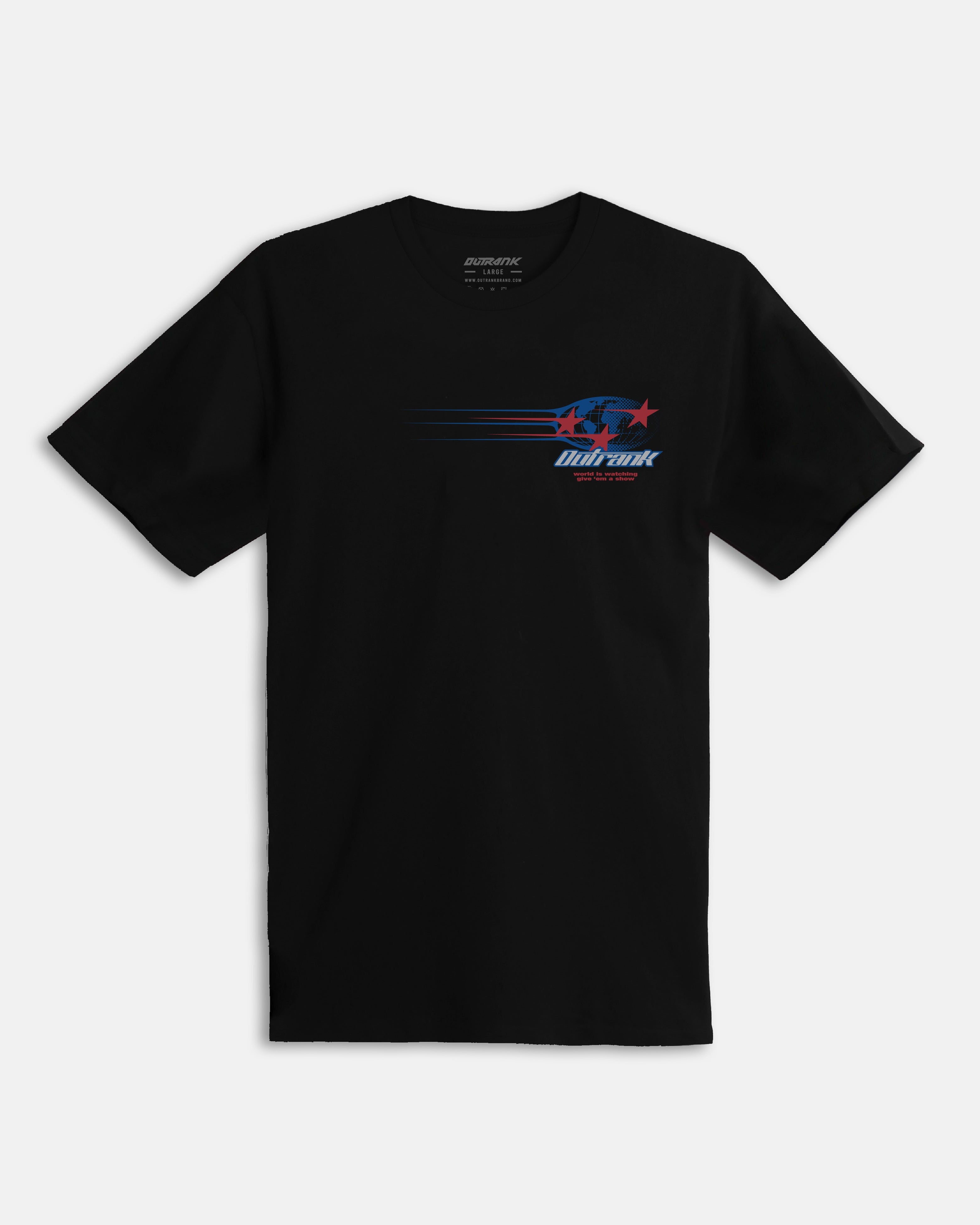 World Is Watching T-shirt - Outrank Brand - Shirt made to match