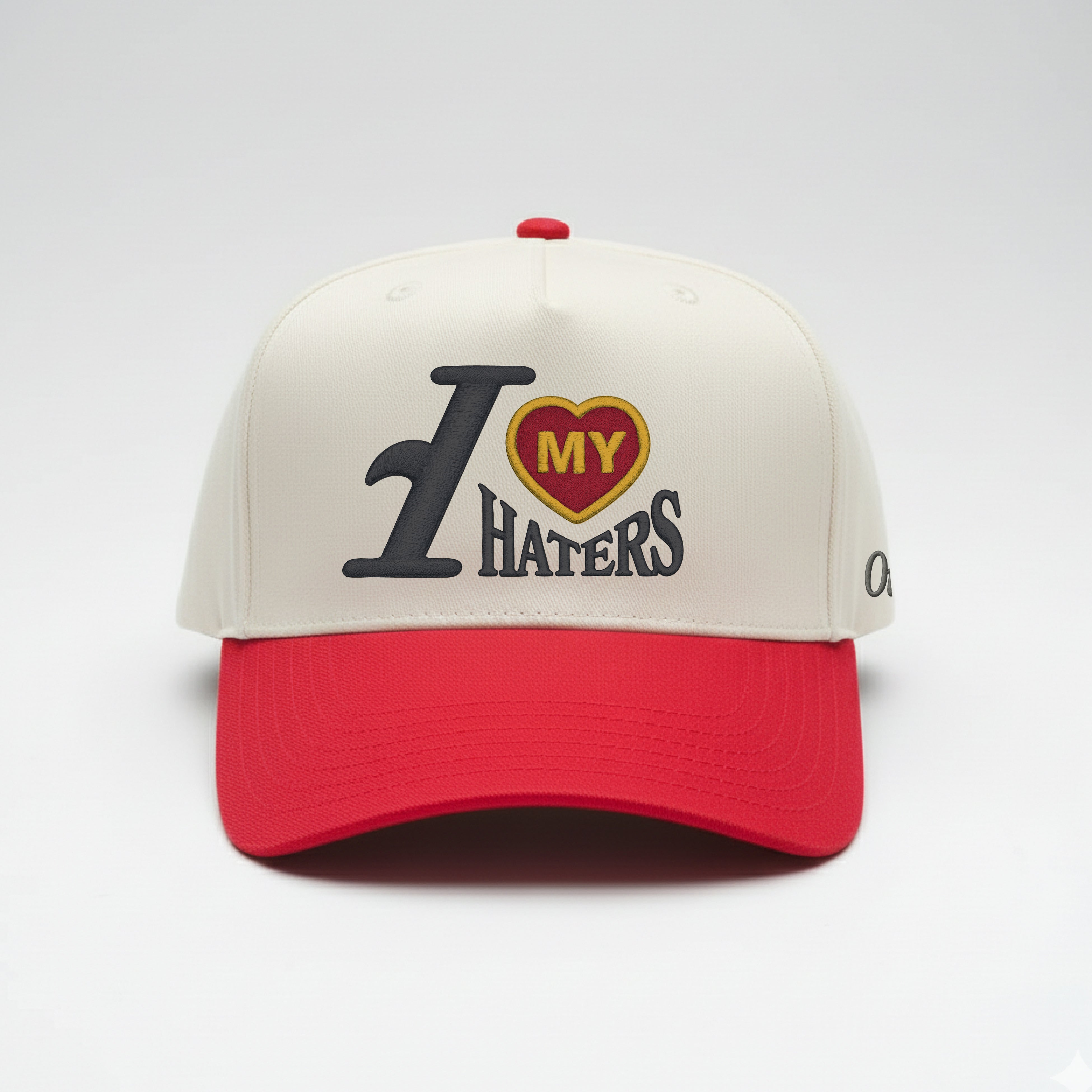 I Love Haters Puff Embroidered Snapback