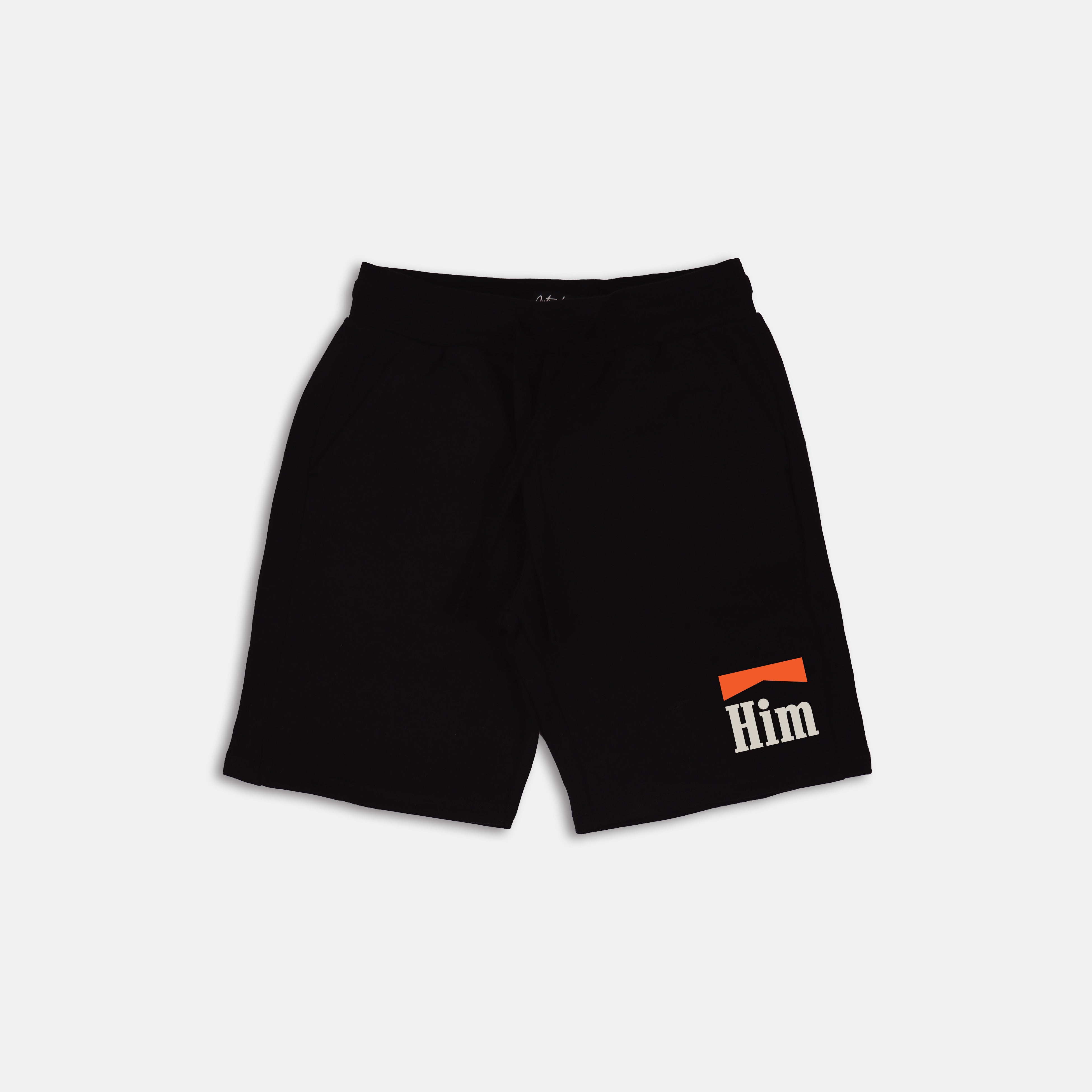 Him Embroidered Shorts - Orange