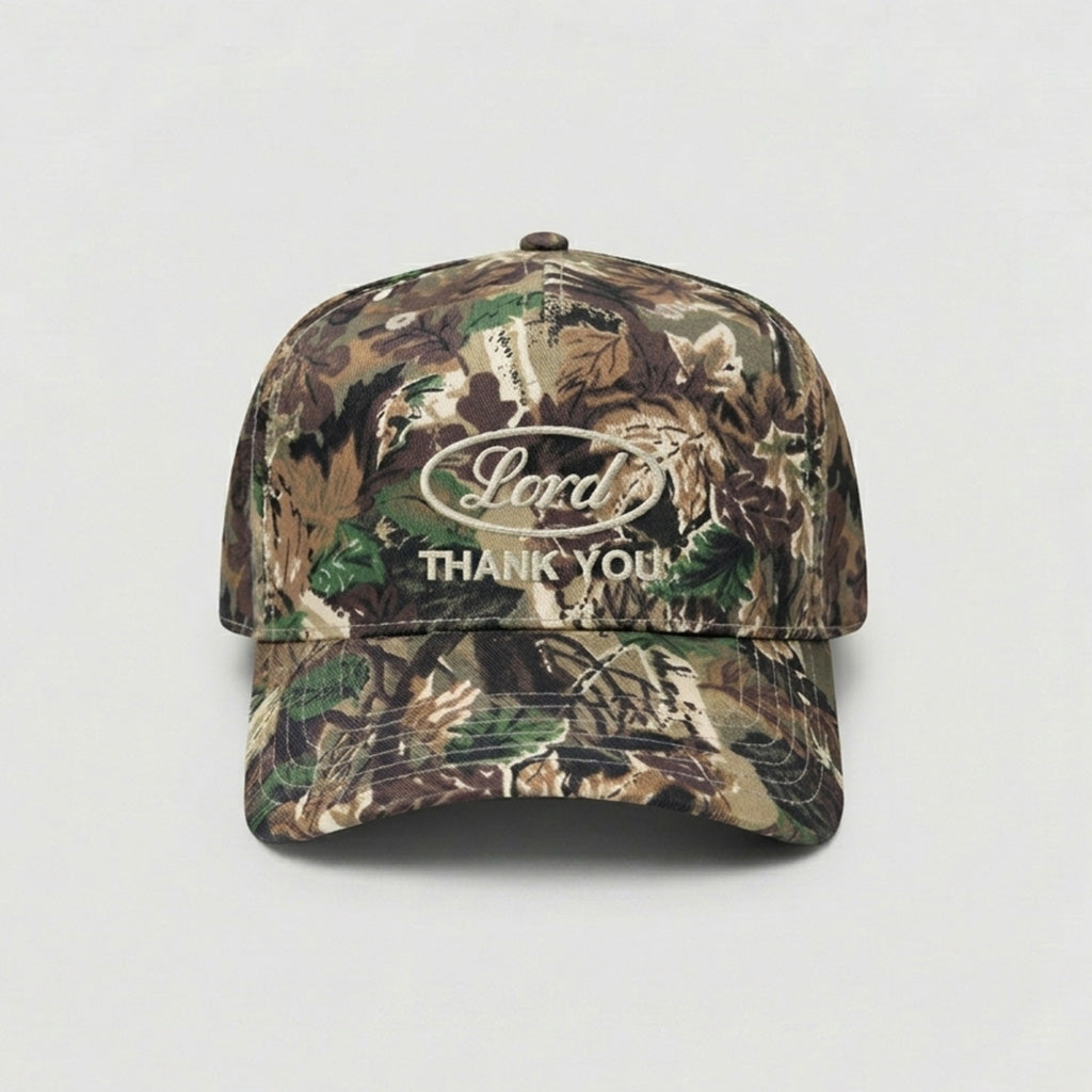 Lord Thank You Embroidered Snapback - CAMO