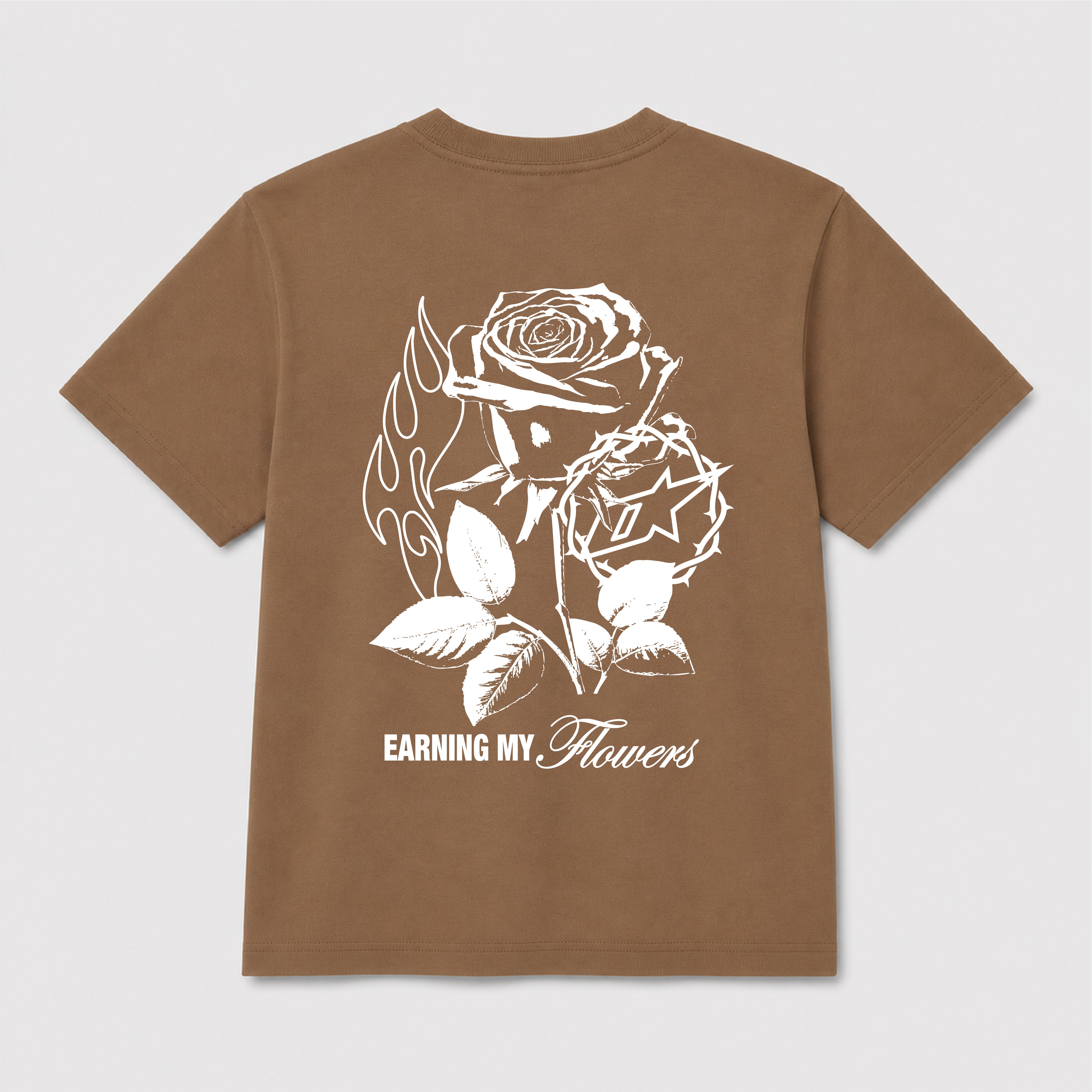 Earning My Flowers Youth T-shirt - Vintage Brown