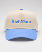 Rich Mom Embroidered Snapback - Natural/ Blue