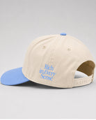 Rich Mom Embroidered Snapback - Natural/ Blue