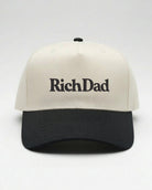 Rich Dad Embroidered Snapback - Natural/ Black