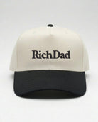 Rich Dad Embroidered Snapback - Natural/ Black