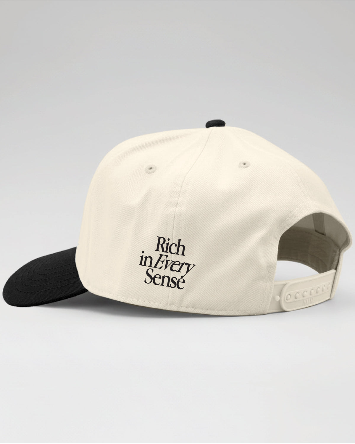 Rich Dad Embroidered Snapback - Natural/ Black