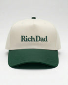 Rich Dad Embroidered Snapback - Natural/ F. Green