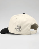 Rich Gang Embroidered Snapback - Natural/ Black