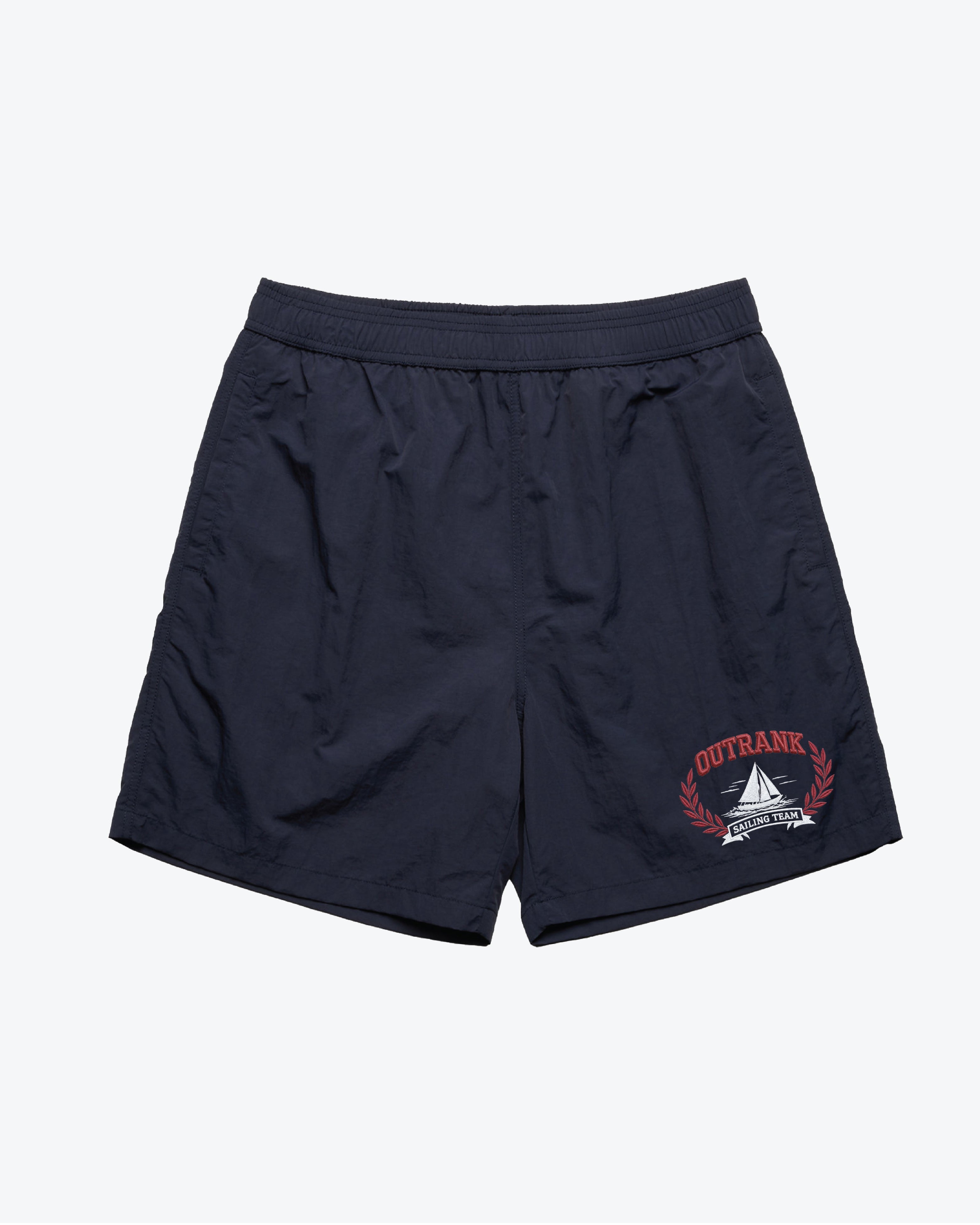 Sailing Team Embroidered 6" Nylon Shorts