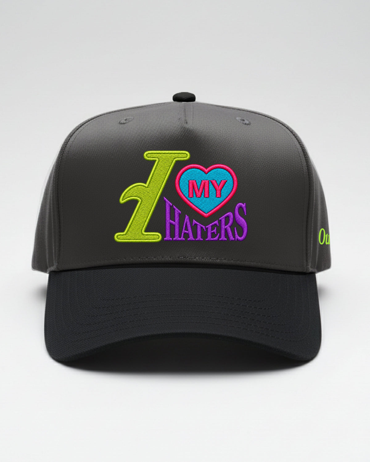 I Love My Haters Puff Embroidered Snapback