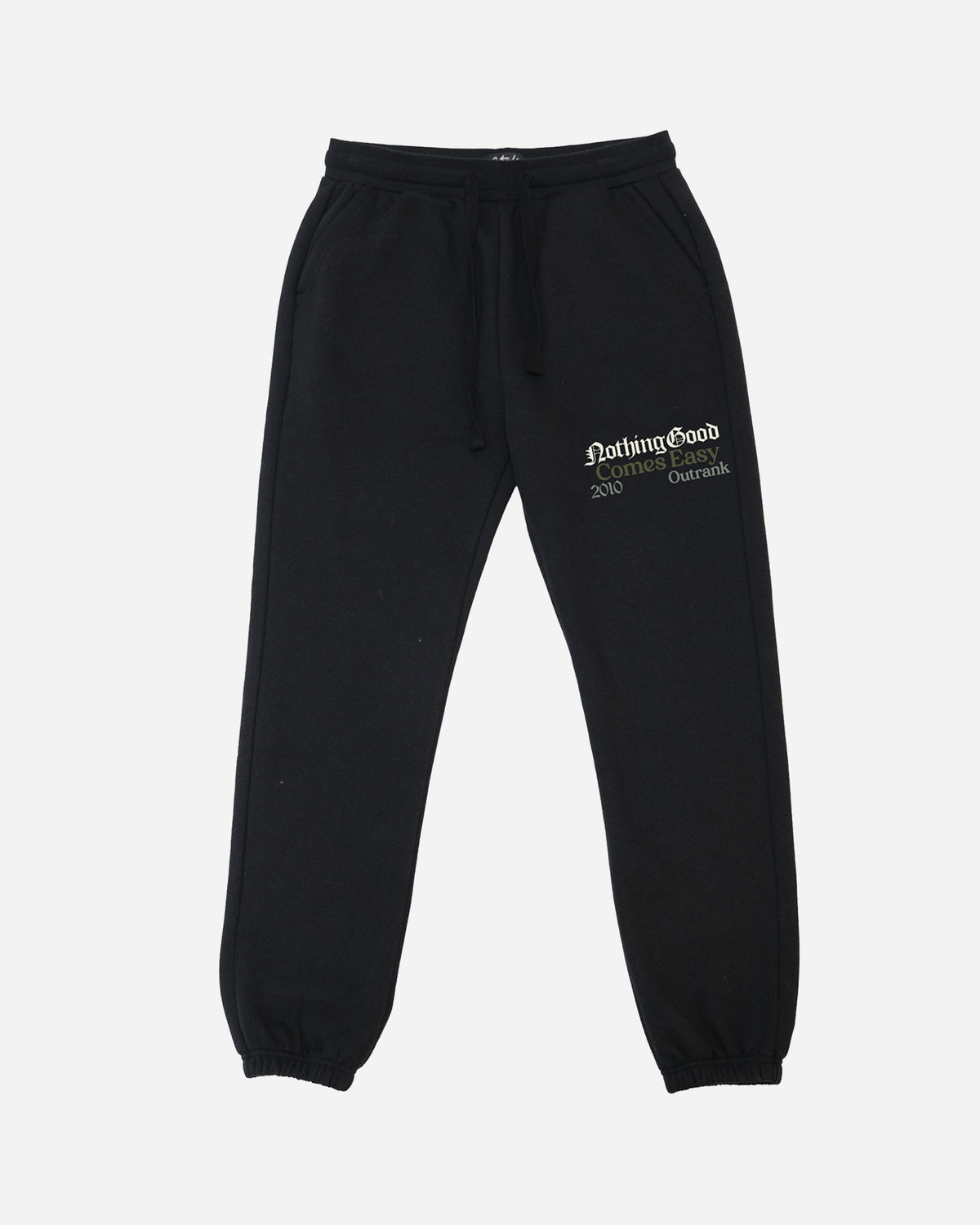 Nothing Good Comes Easy Embroidered Joggers