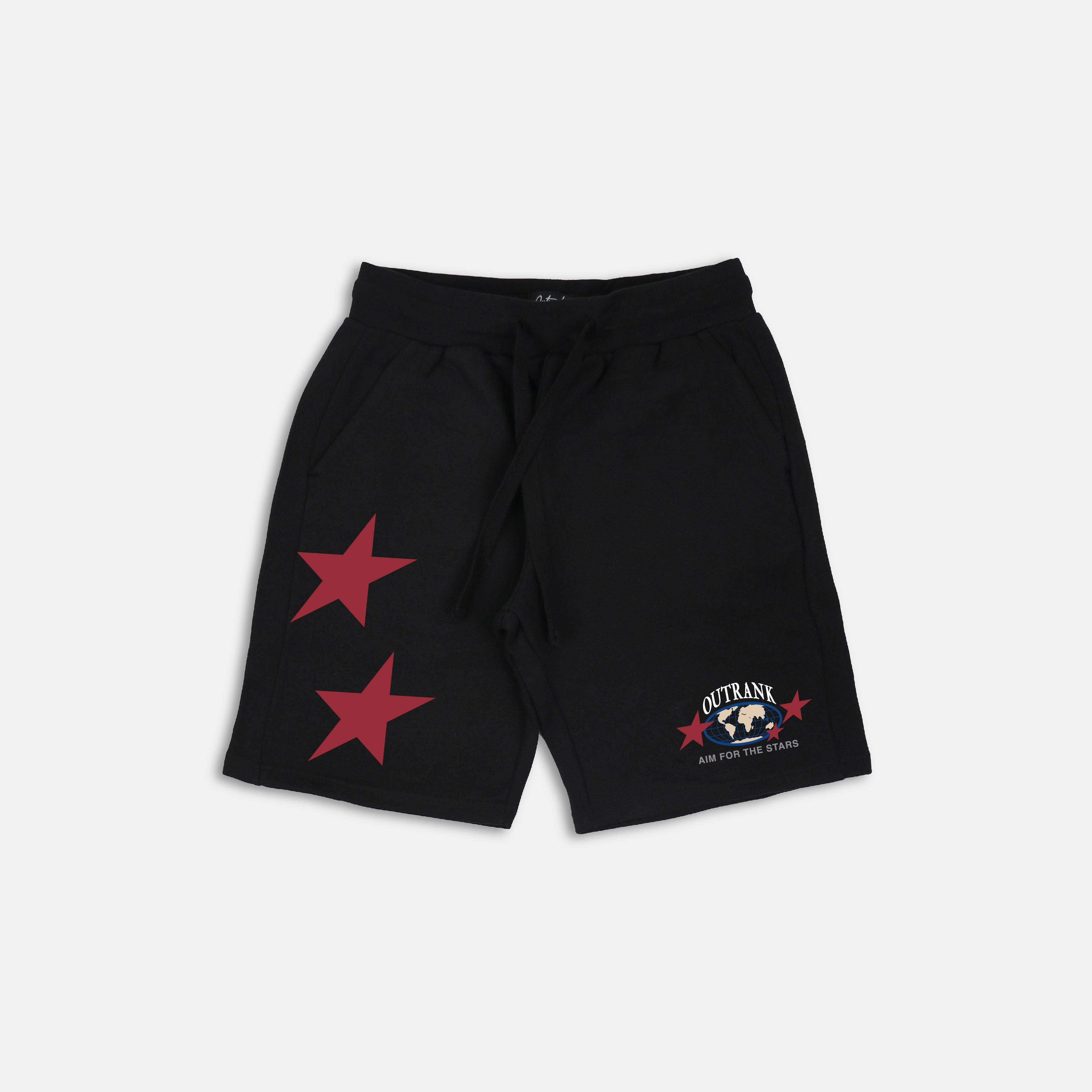 Aim For the Stars Embroidered and Printed Shorts – Outrank Brand